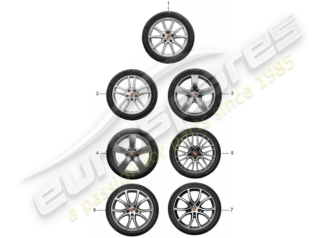 porsche tequipment cayenne (2019) gear set part diagram