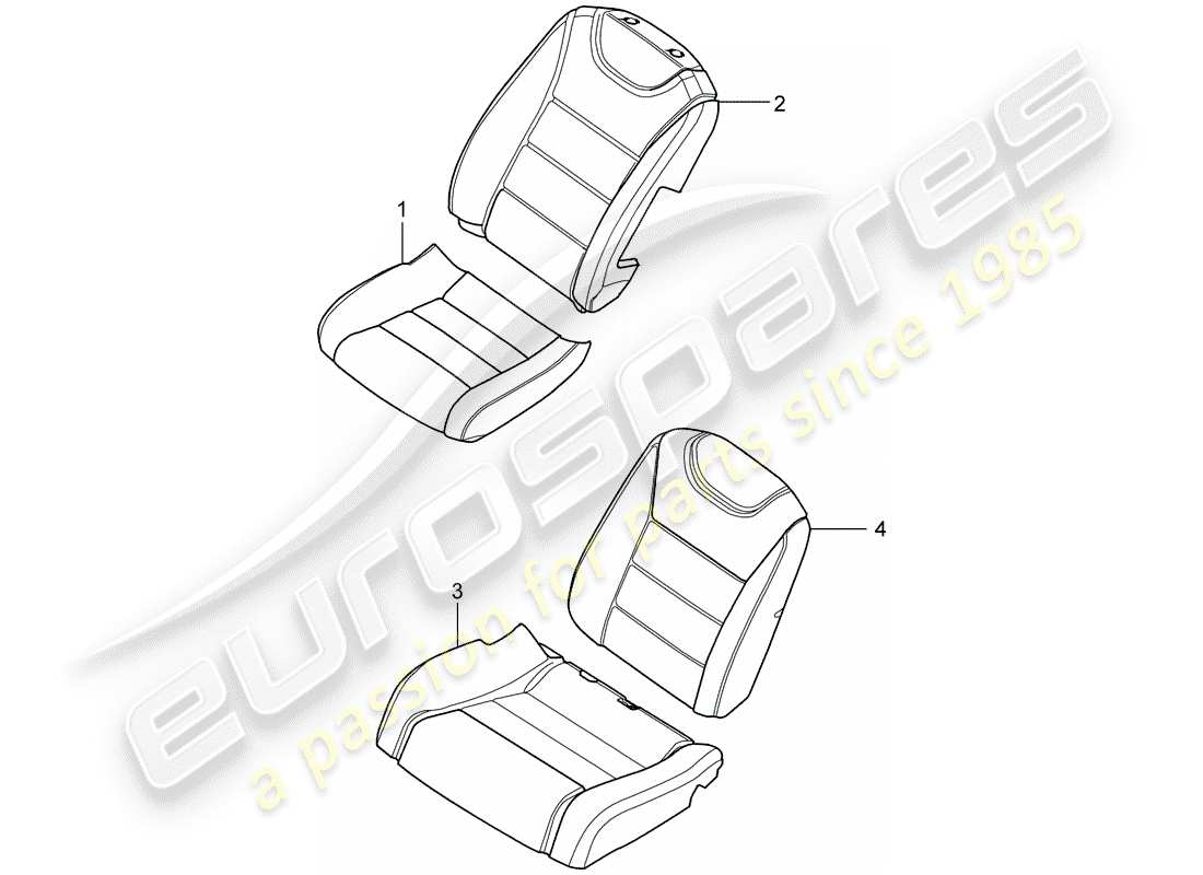 porsche cayenne (2009) cover part diagram