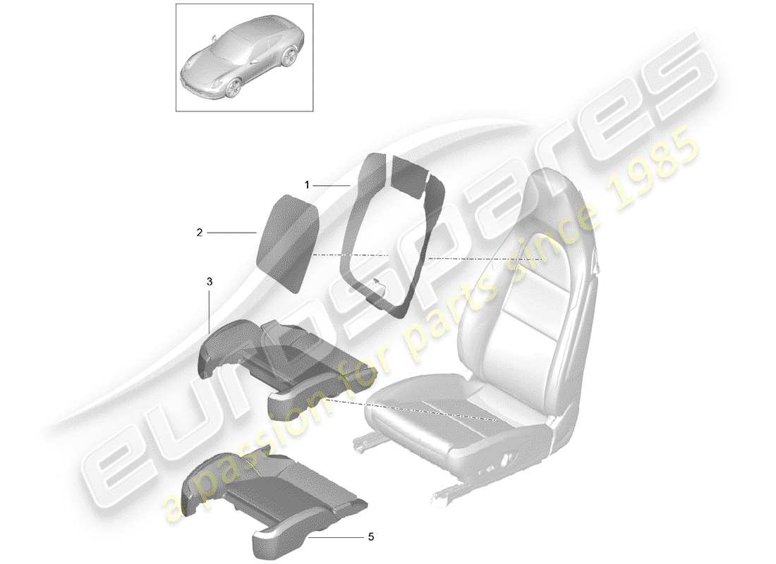 porsche 991 (2013) heater element part diagram