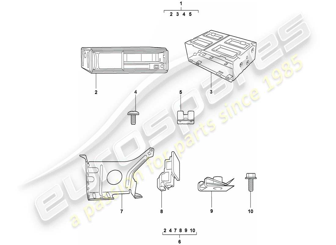 porsche tequipment catalogue (2010) cd-changer parts diagram