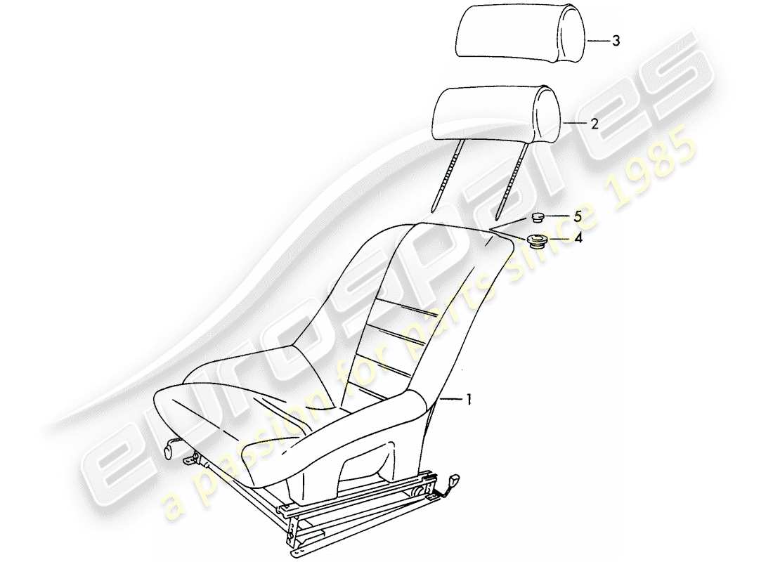 porsche 911/912 (1966) seat parts diagram