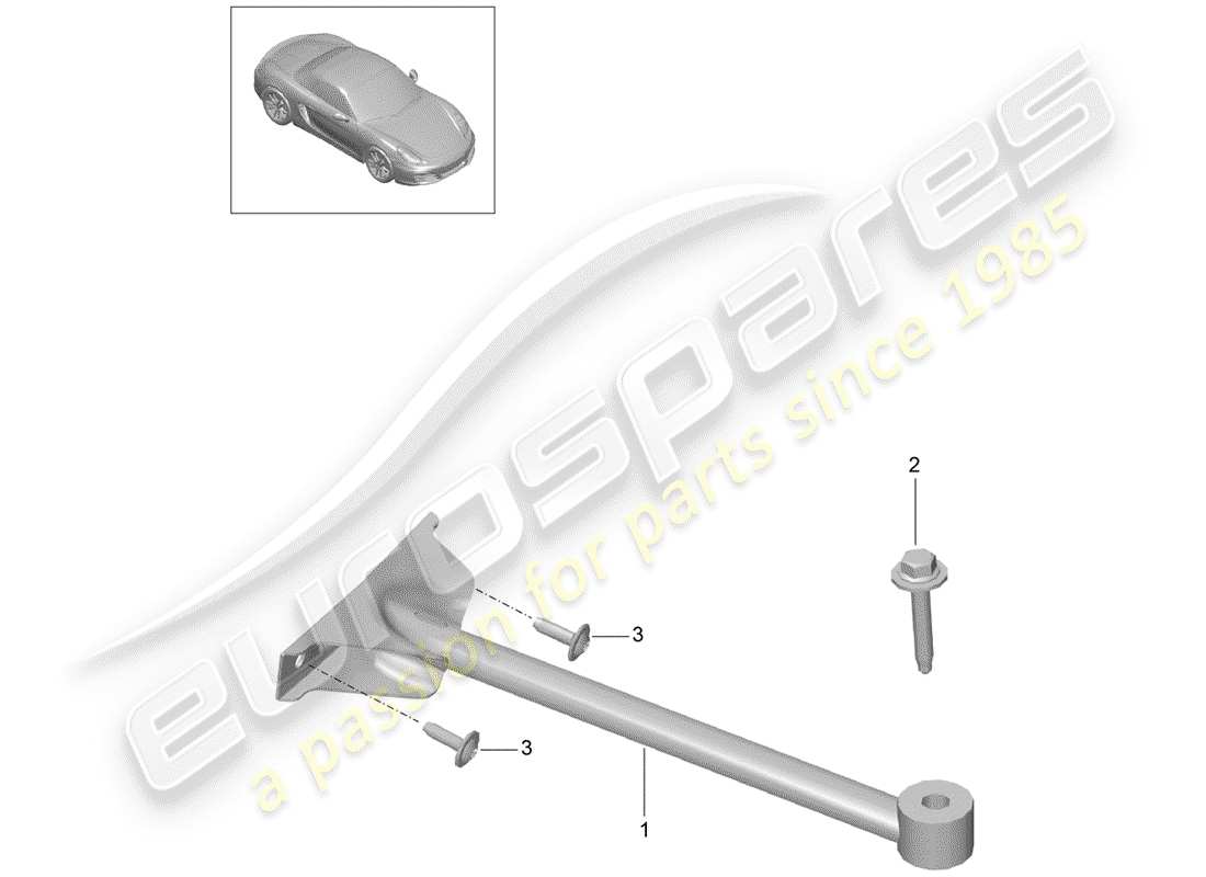 porsche boxster 981 (2012) dome strut part diagram