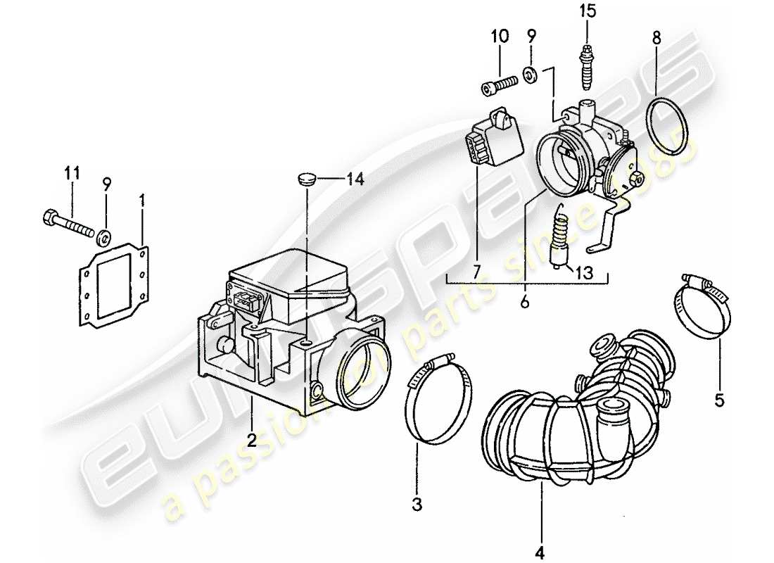 porsche 944 (1989) l-jetronic - 1 parts diagram