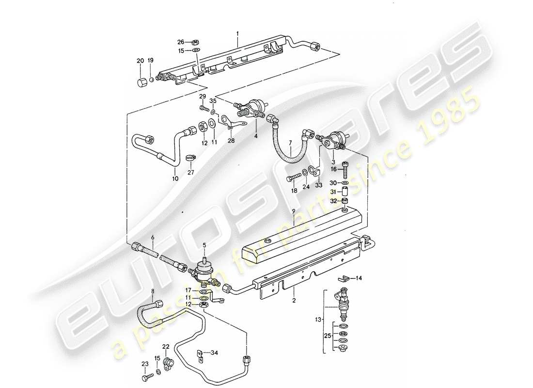 porsche 928 (1995) lh-jetronic - 4 part diagram