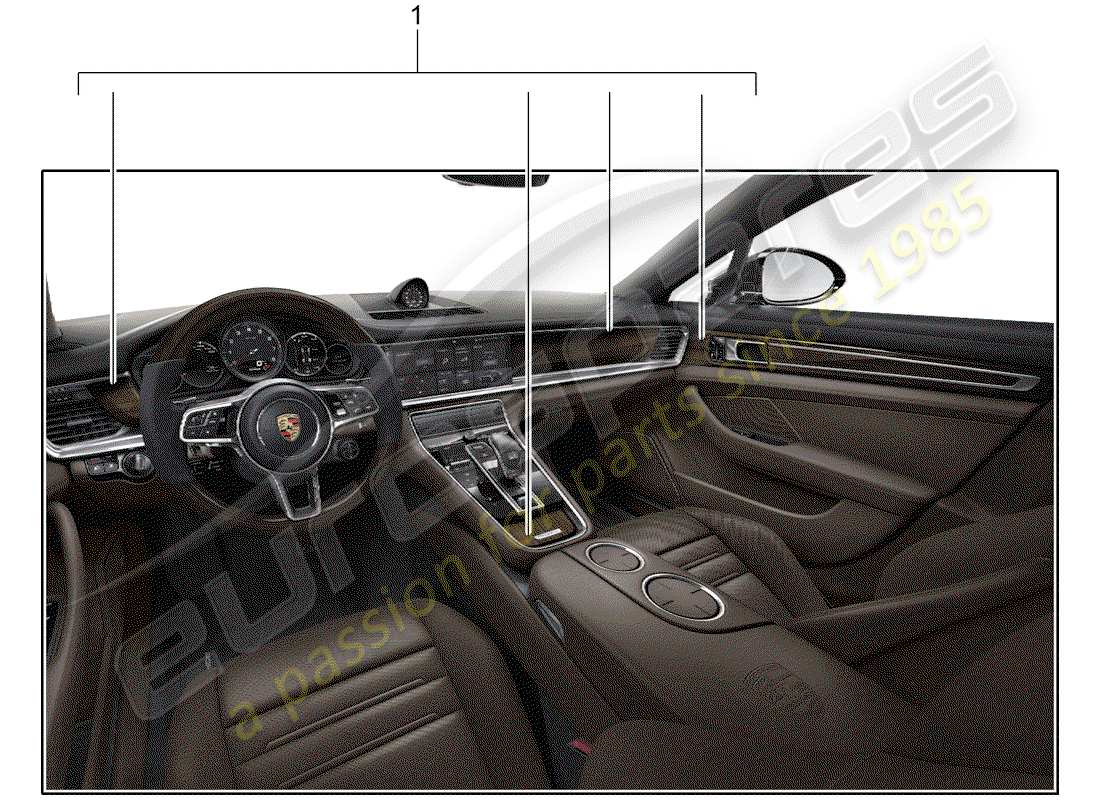 porsche tequipment panamera (2013) design package part diagram