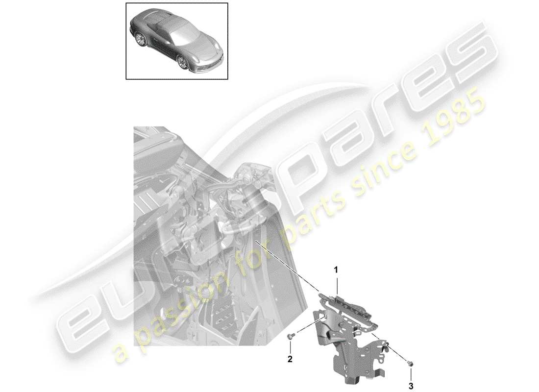 porsche 991r/gt3/rs (2019) flap parts diagram