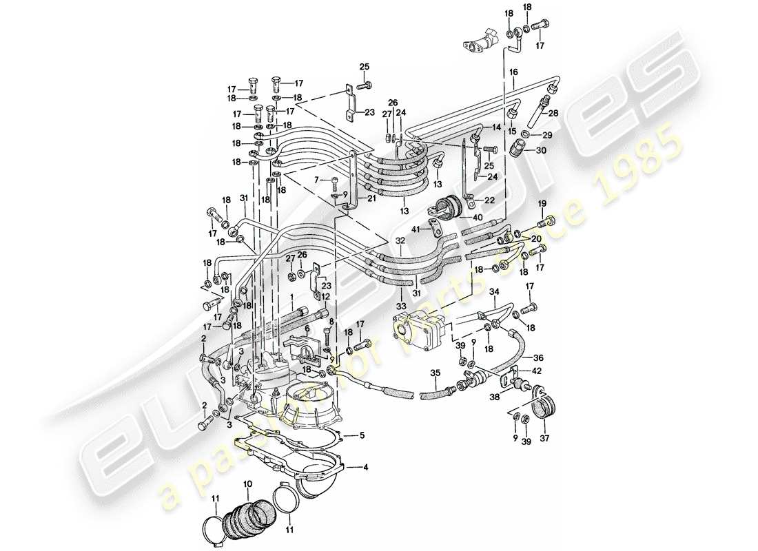 porsche 924 (1976) k-jetronic parts diagram