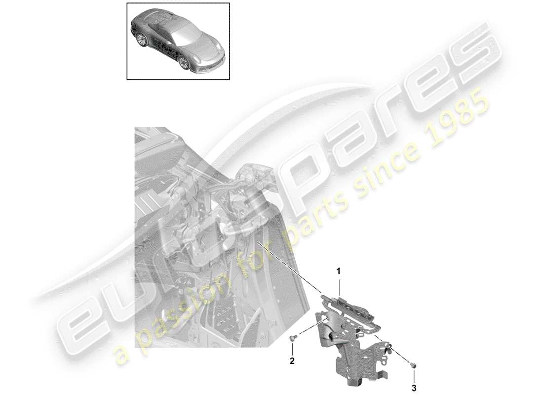 porsche 991r/gt3/rs (2015) flap parts diagram