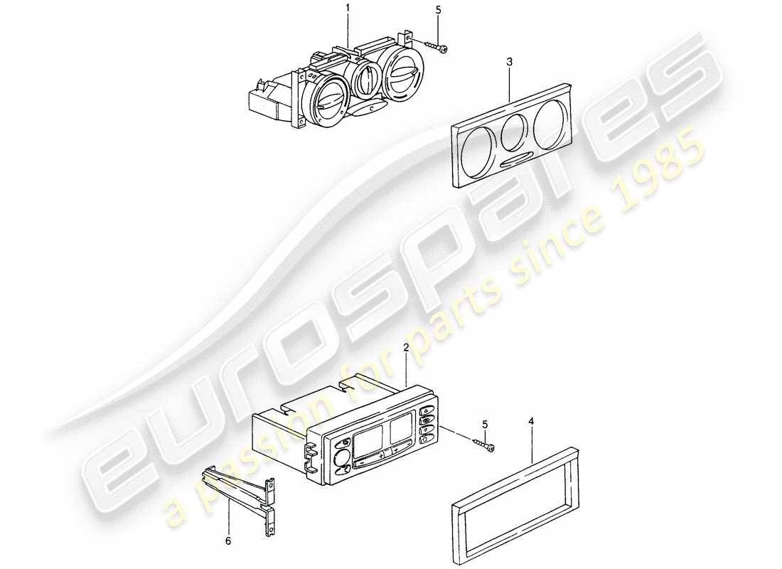 porsche boxster 986 (2000) control switch parts diagram