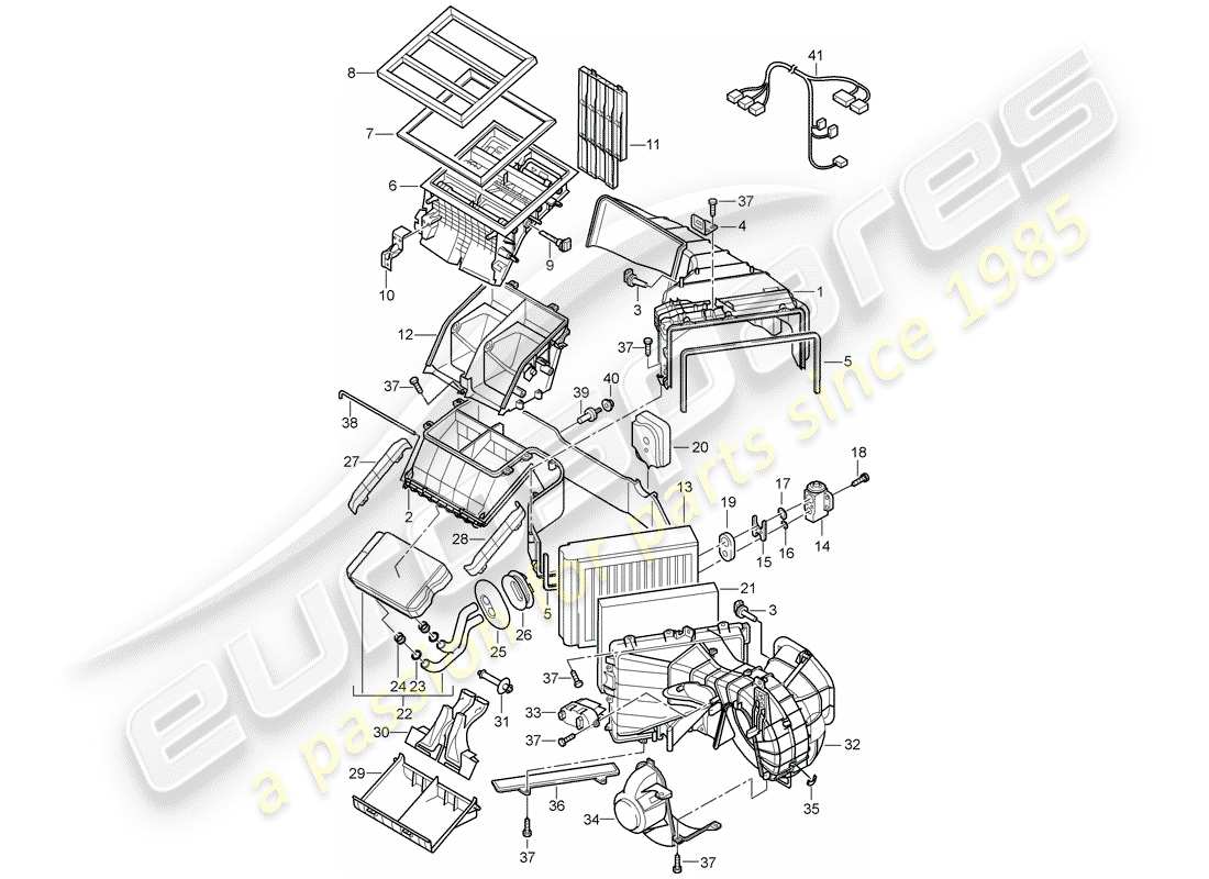 porsche cayenne (2009) air conditioner part diagram