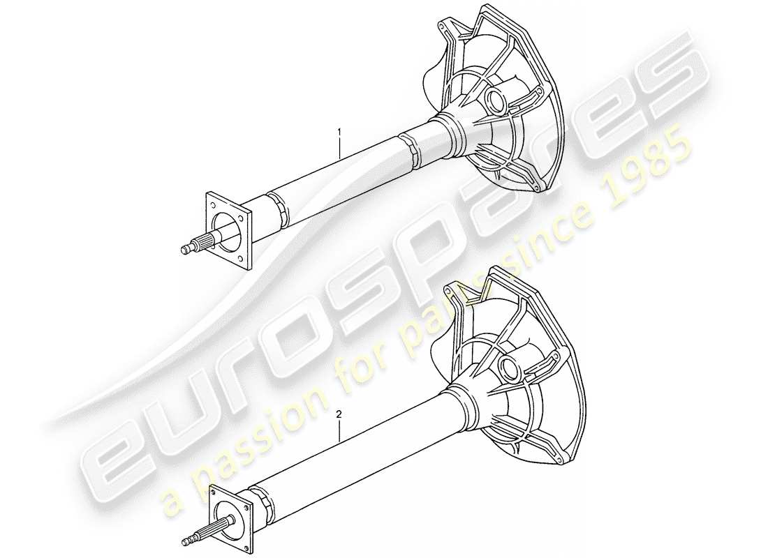 porsche replacement catalogue (1980) central tube part diagram