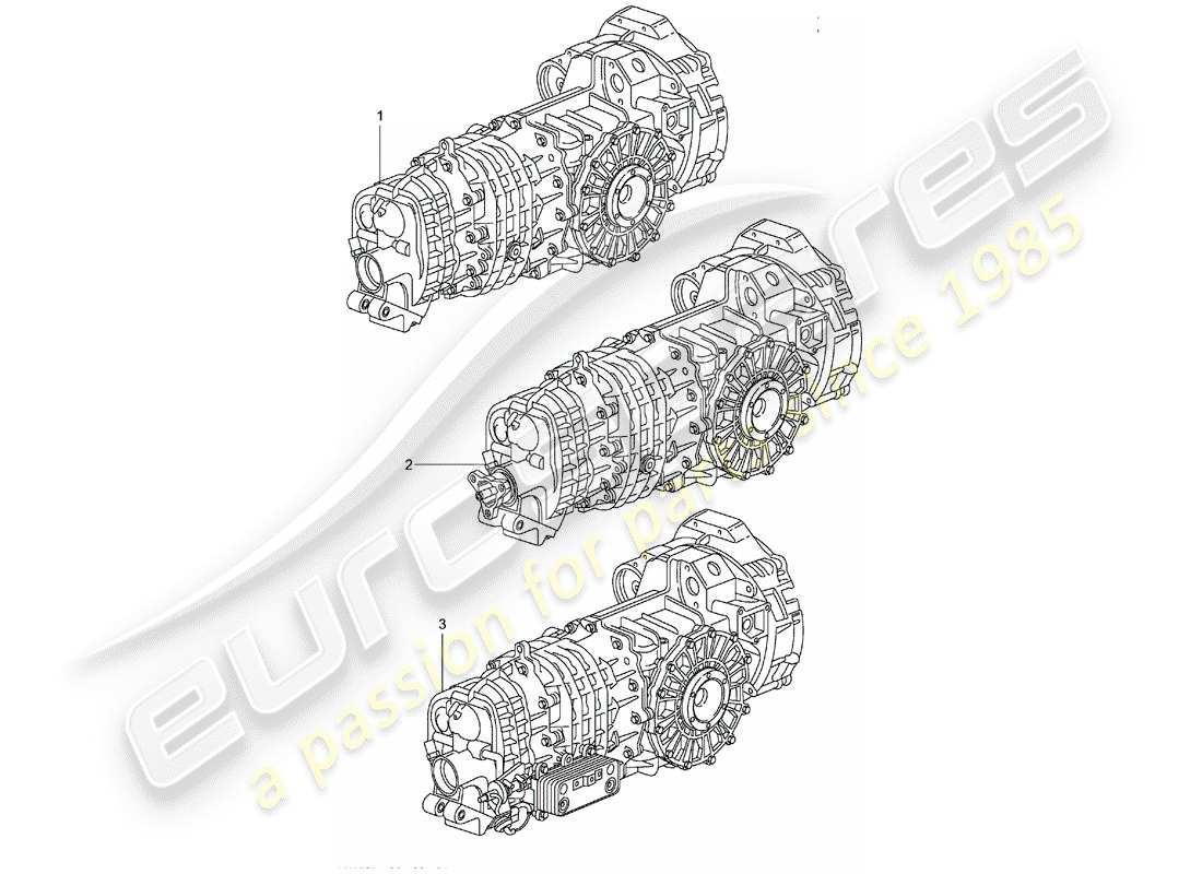 porsche replacement catalogue (1998) manual gearbox part diagram