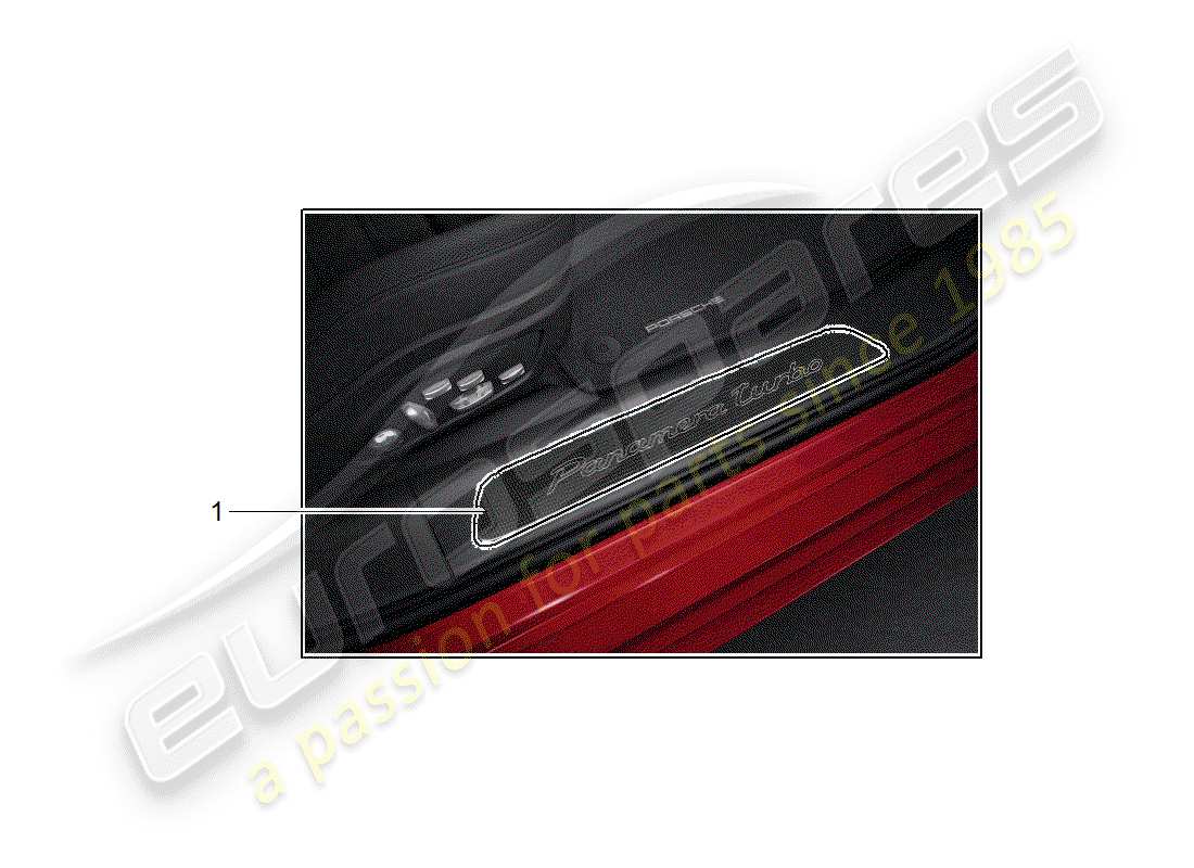 porsche tequipment panamera (2011) scuff plate - sill panel part diagram