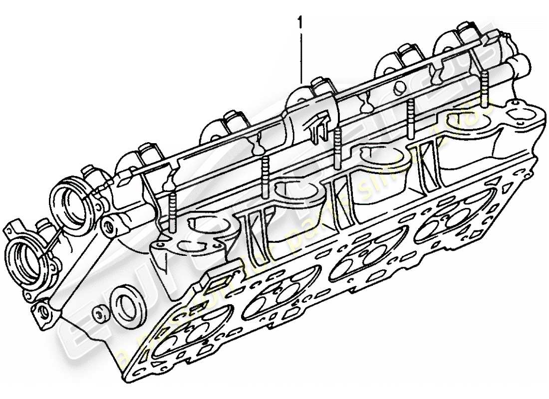 porsche replacement catalogue (1975) cylinder head part diagram