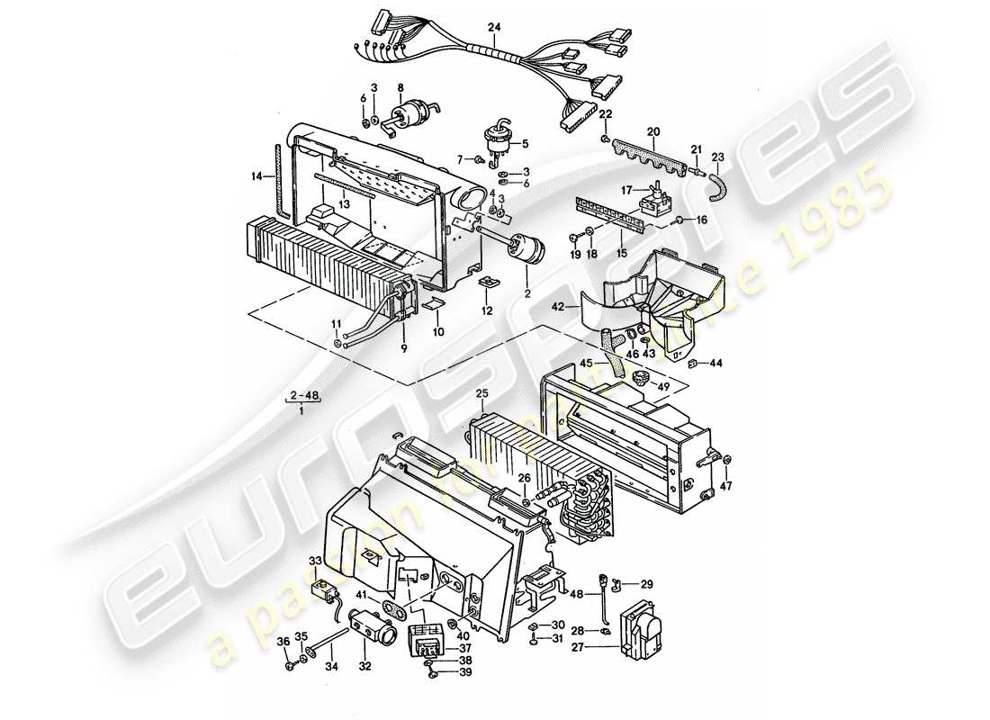 porsche 928 (1993) air conditioner - air conditioner parts diagram