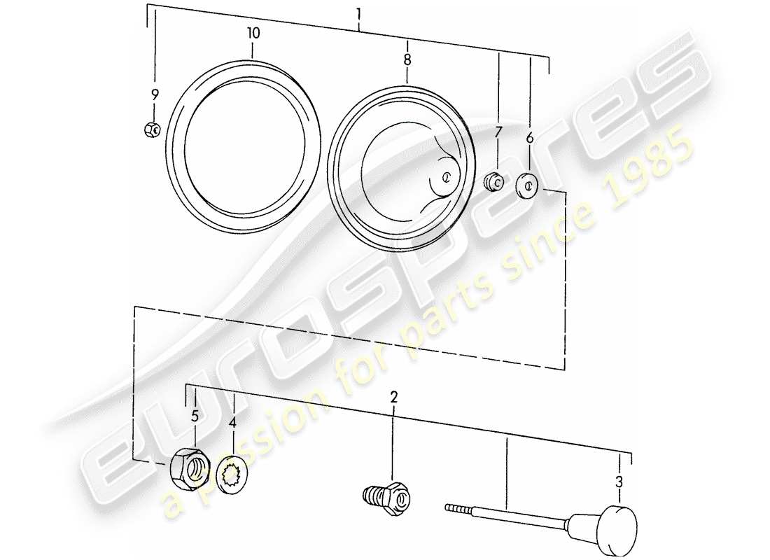 porsche 356/356a (1958) valve parts diagram