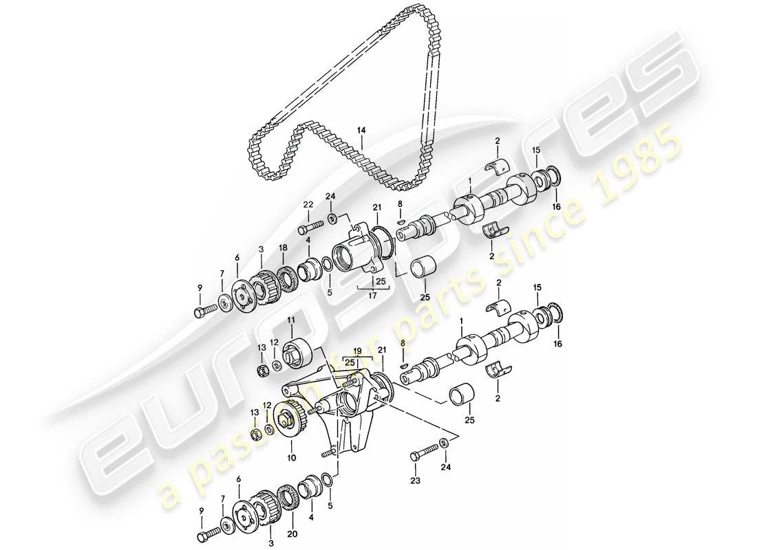 porsche 924s (1988) shaft - driving mechanism part diagram