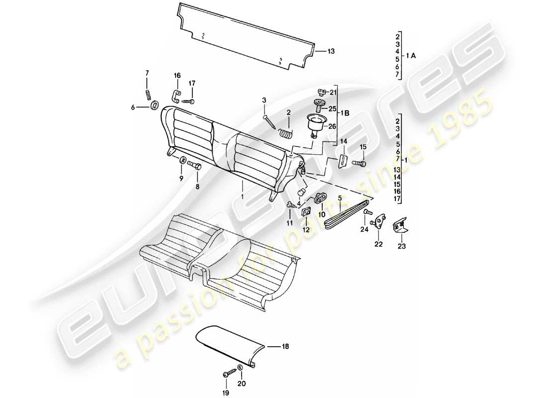 a part diagram from the porsche 924 parts catalogue