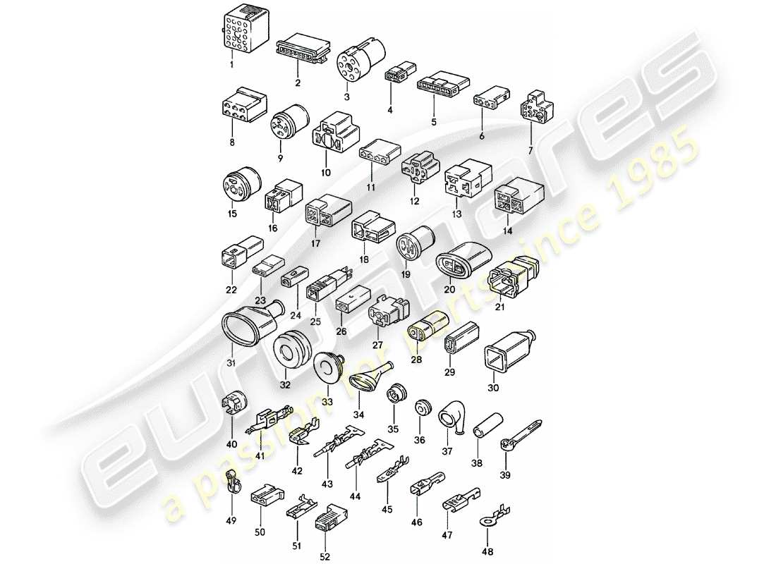 a part diagram from the porsche 924 parts catalogue