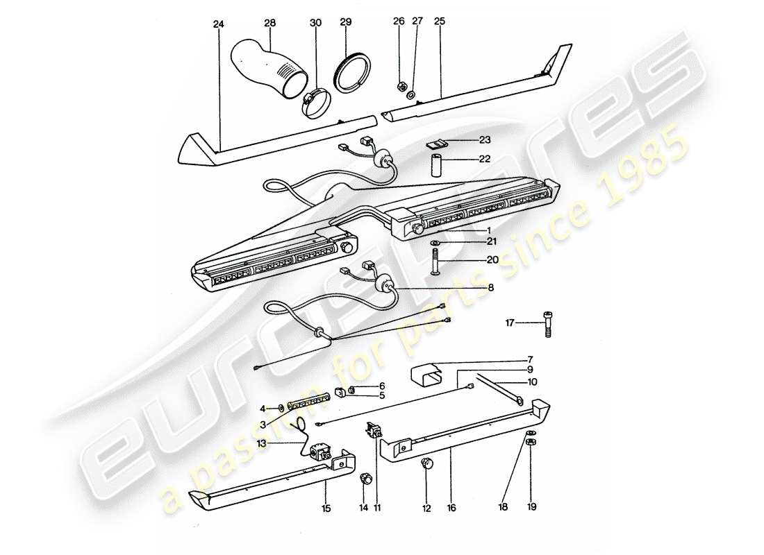 a part diagram from the porsche 911 parts catalogue