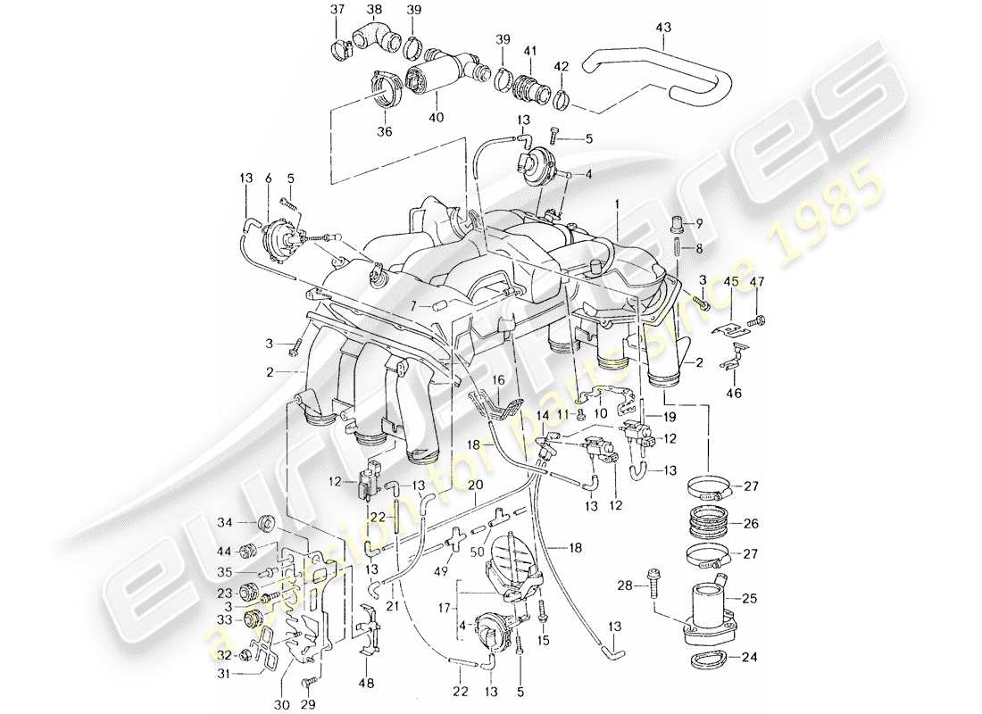 a part diagram from the porsche 993 parts catalogue