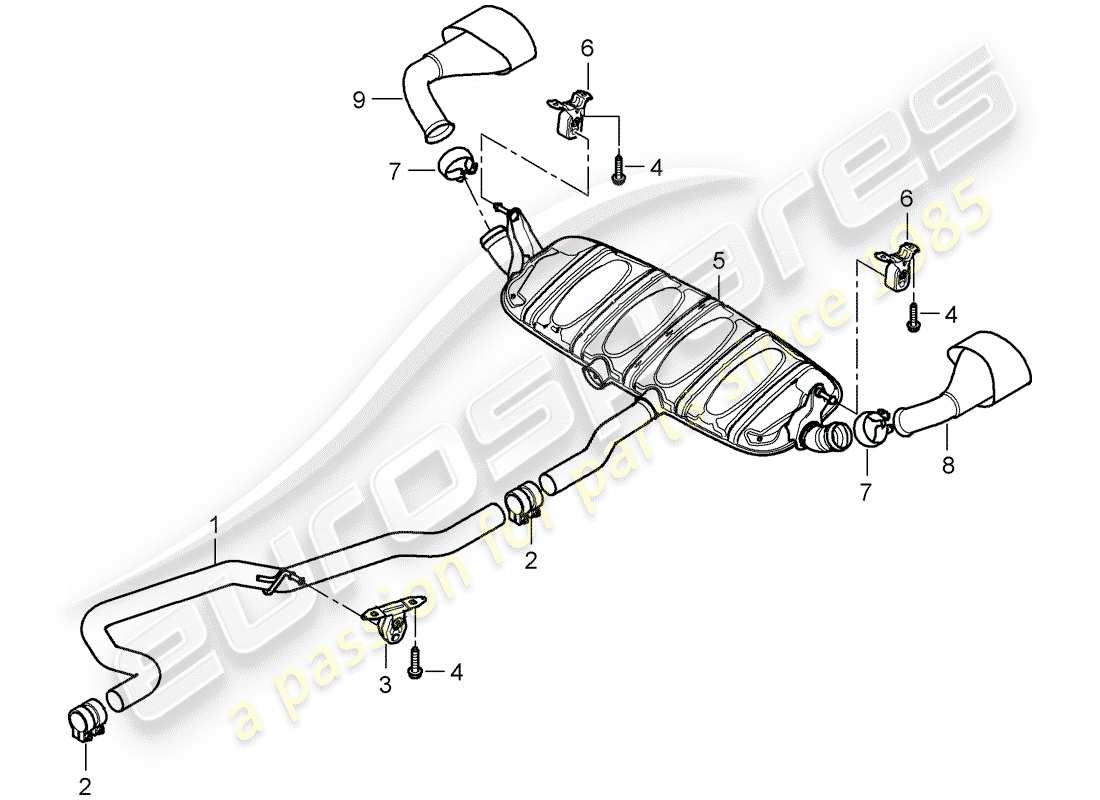 a part diagram from the porsche cayenne parts catalogue