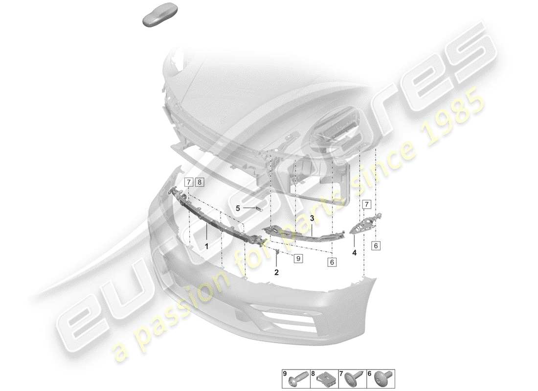 a part diagram from the porsche 992 parts catalogue