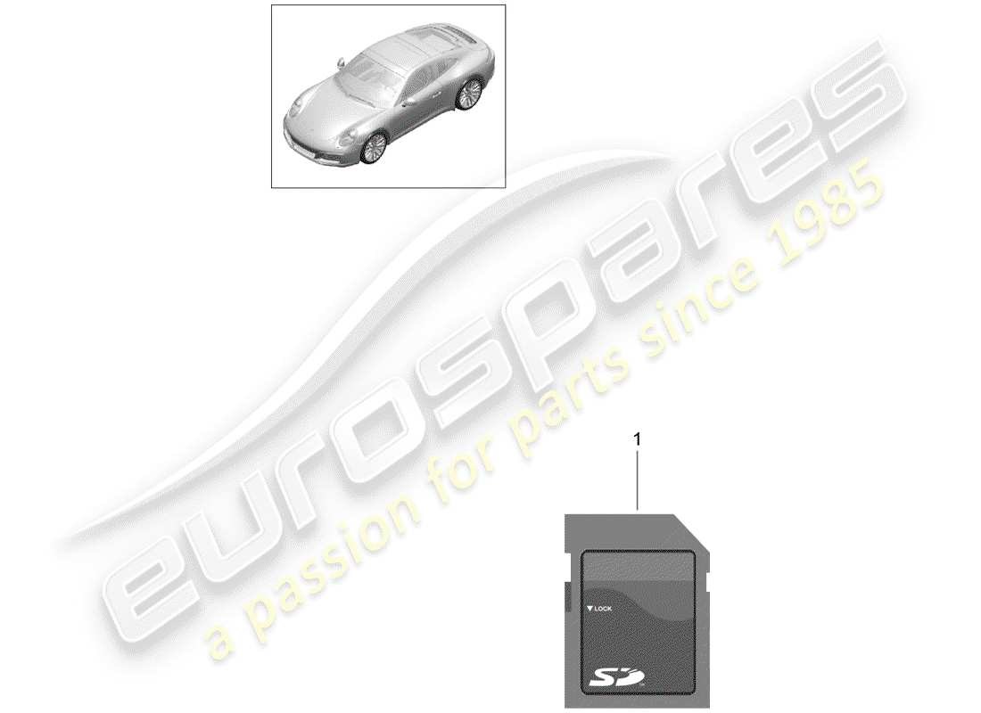 a part diagram from the porsche 991 parts catalogue