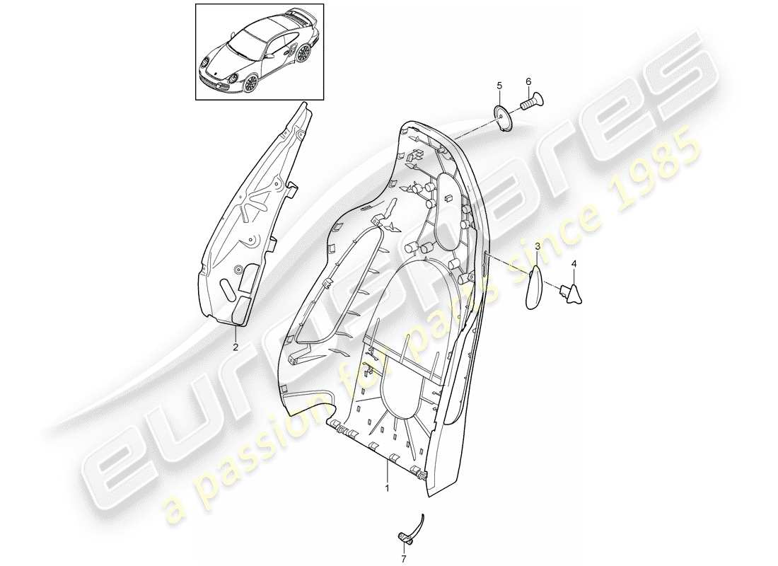 a part diagram from the porsche 997 parts catalogue