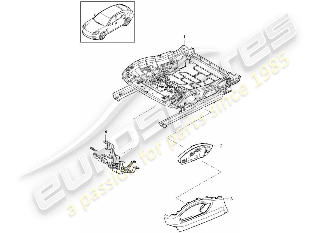 a part diagram from the porsche panamera parts catalogue