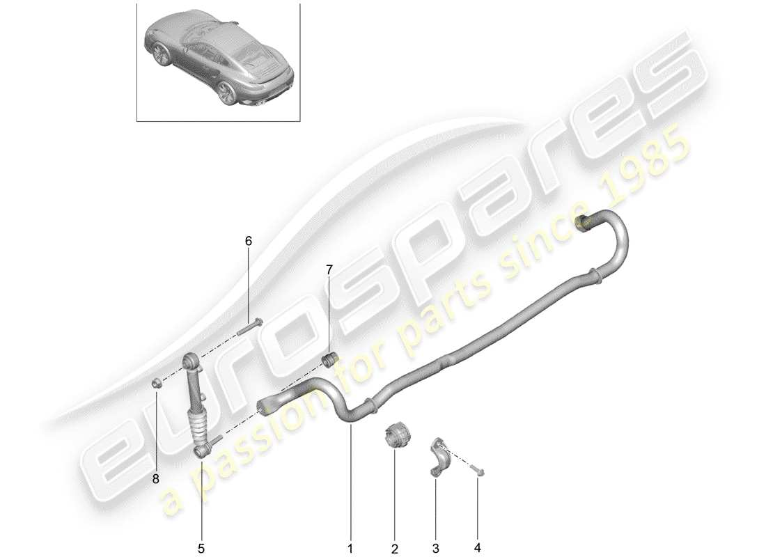 a part diagram from the porsche 991 parts catalogue