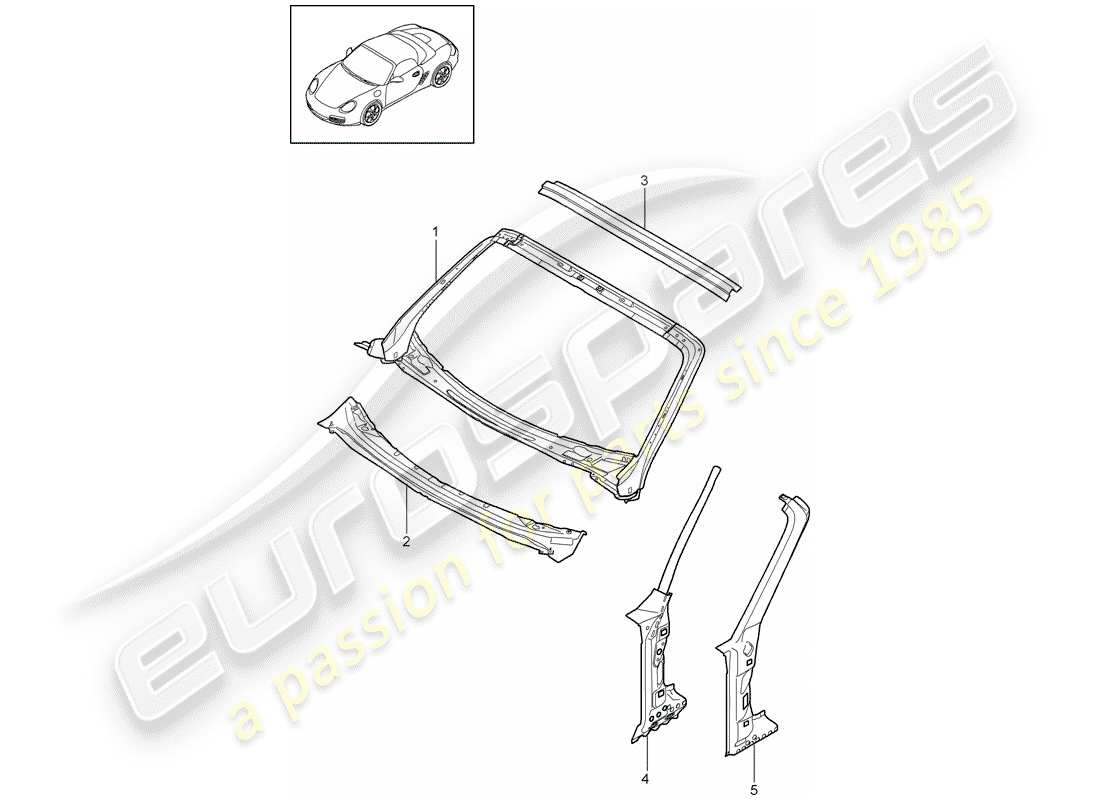 a part diagram from the porsche boxster parts catalogue