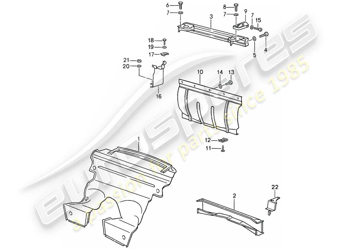 a part diagram from the porsche 959 parts catalogue