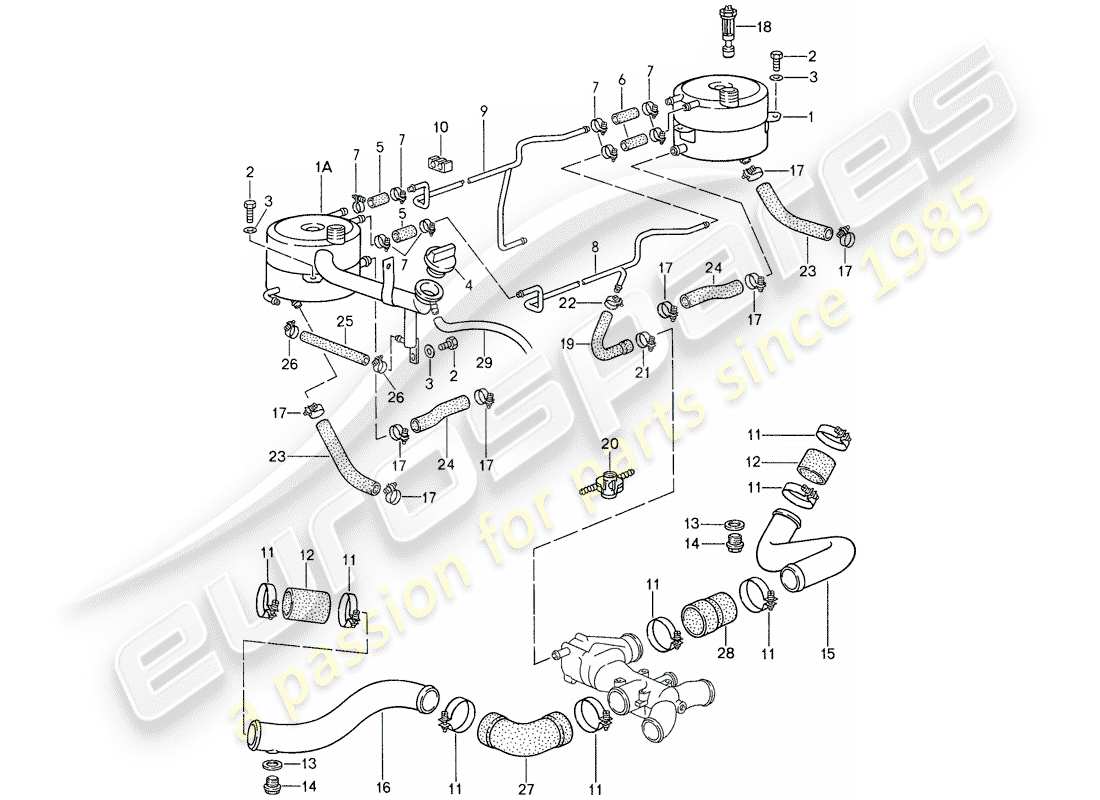 a part diagram from the porsche 959 parts catalogue