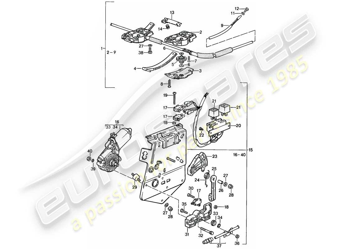 a part diagram from the porsche 944 parts catalogue