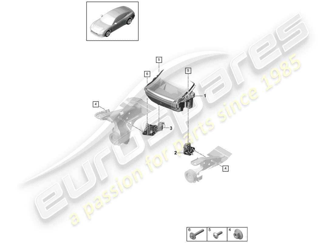 a part diagram from the porsche panamera parts catalogue