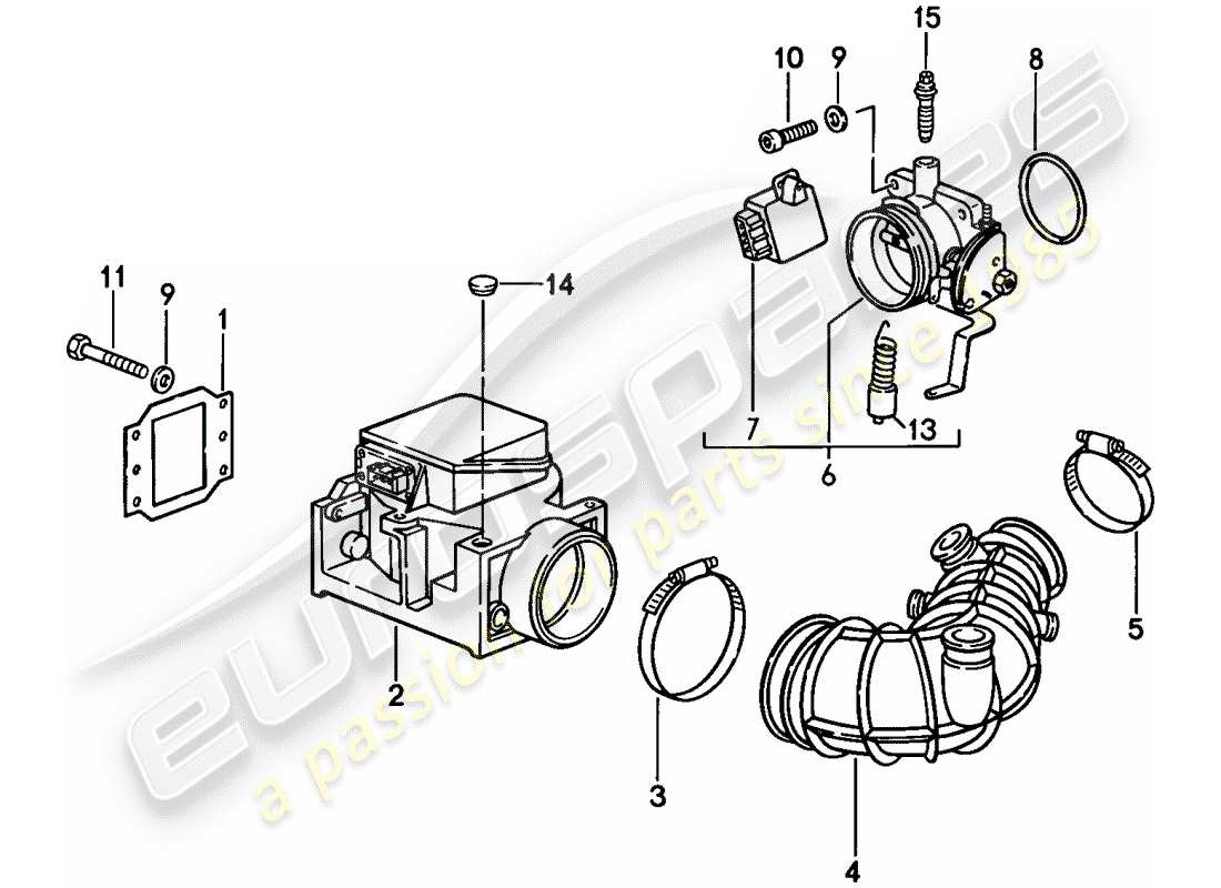 a part diagram from the porsche 944 parts catalogue