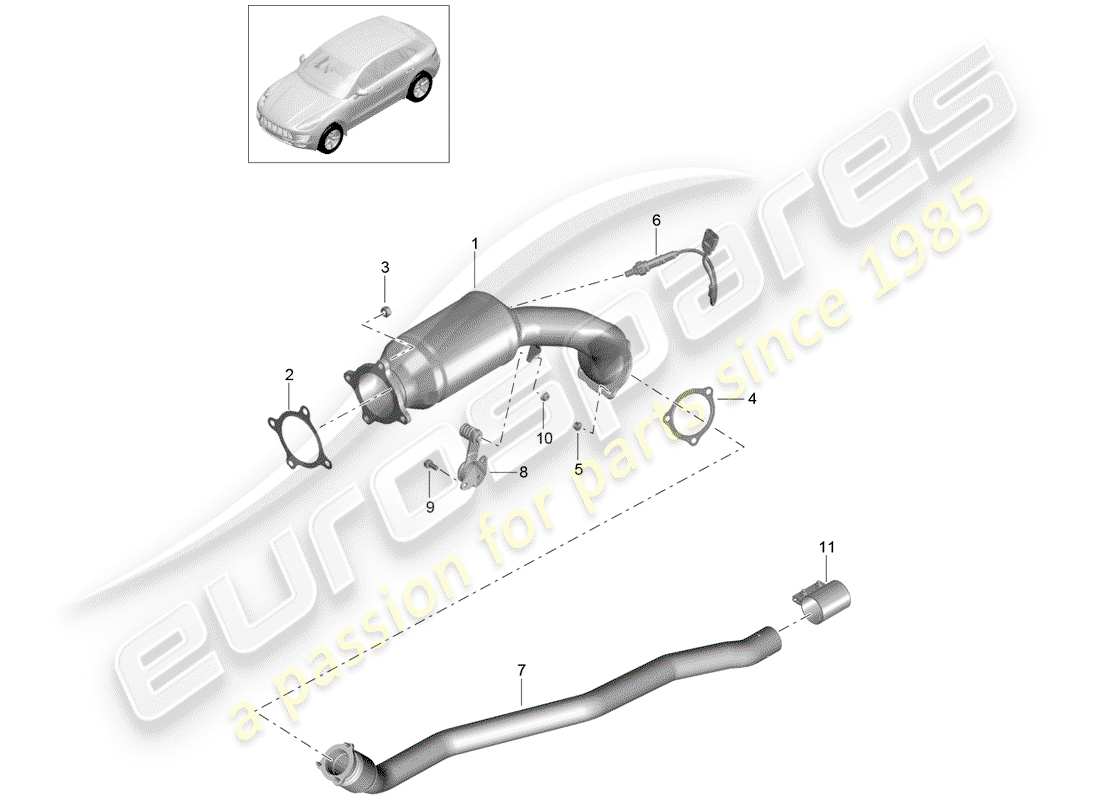 a part diagram from the porsche macan parts catalogue