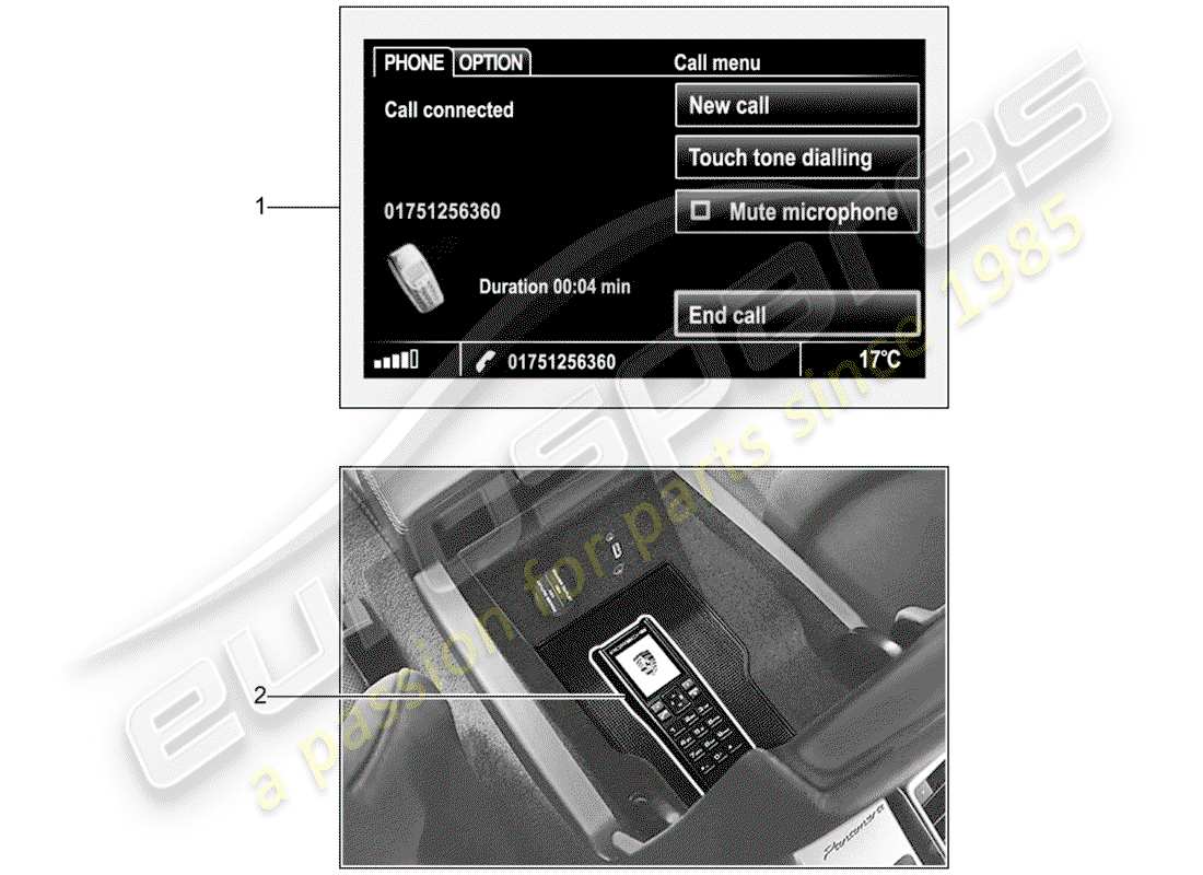 a part diagram from the porsche tequipment panamera parts catalogue