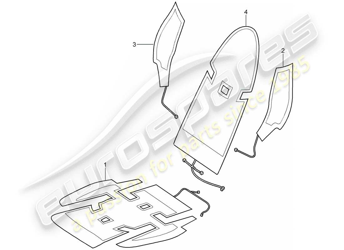 a part diagram from the porsche boxster 987 parts catalogue