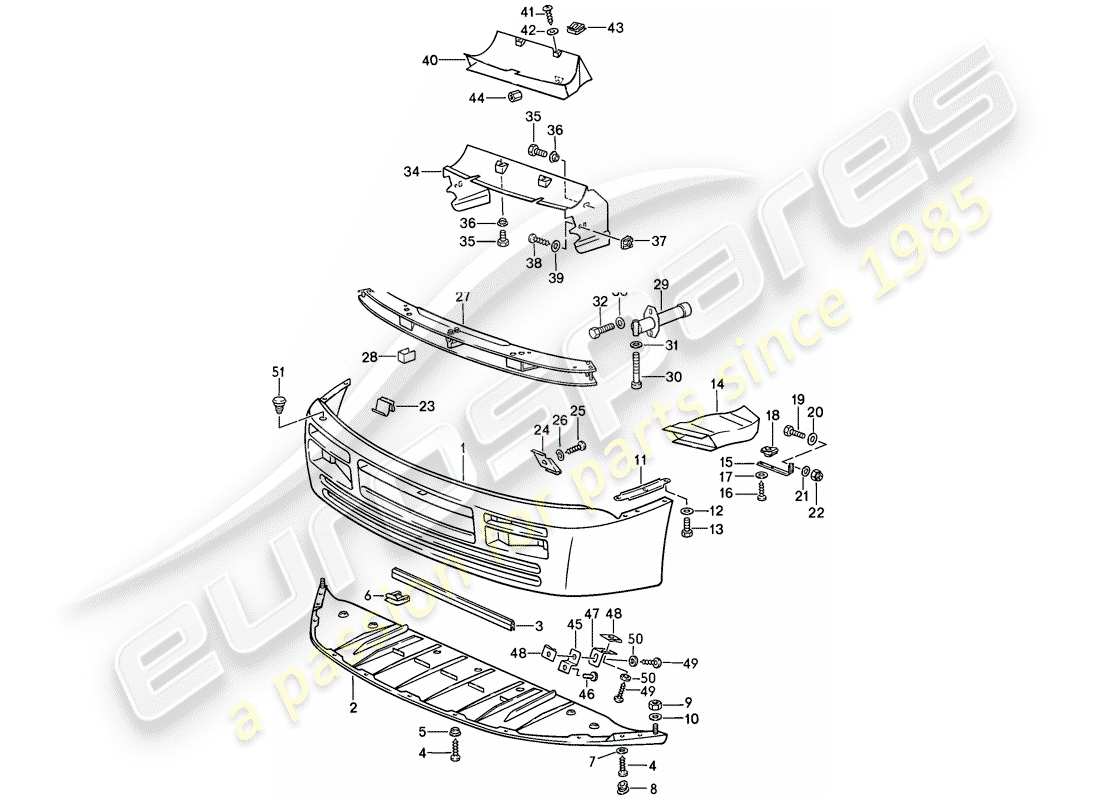 a part diagram from the porsche 944 parts catalogue