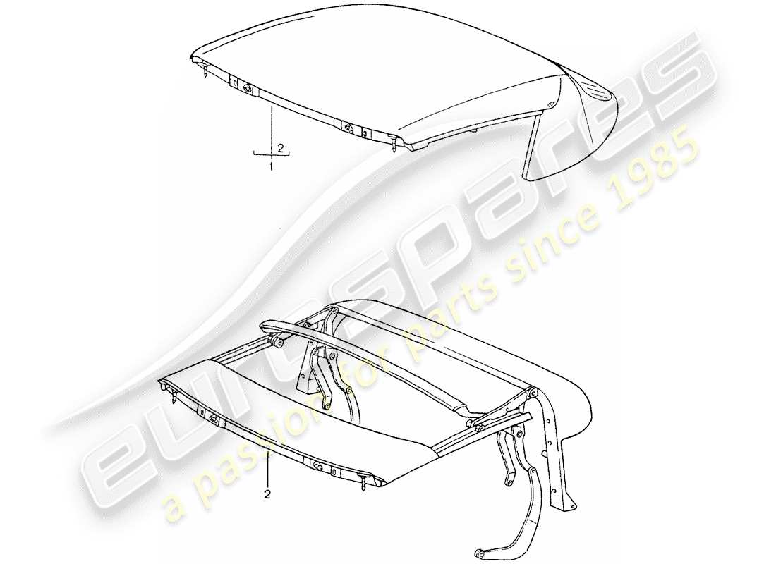 a part diagram from the porsche 964 (1991) parts catalogue