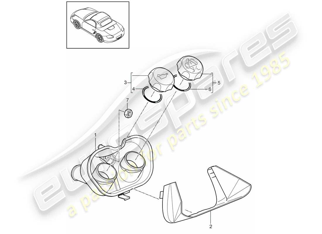 a part diagram from the porsche boxster 987 (2009) parts catalogue