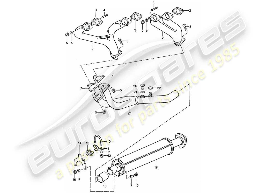 a part diagram from the porsche 944 parts catalogue