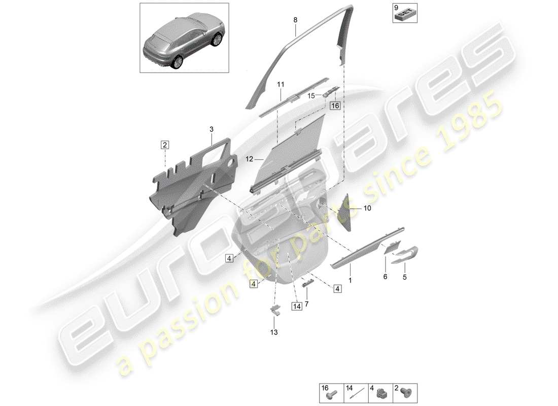 part diagram containing part number 95b867061