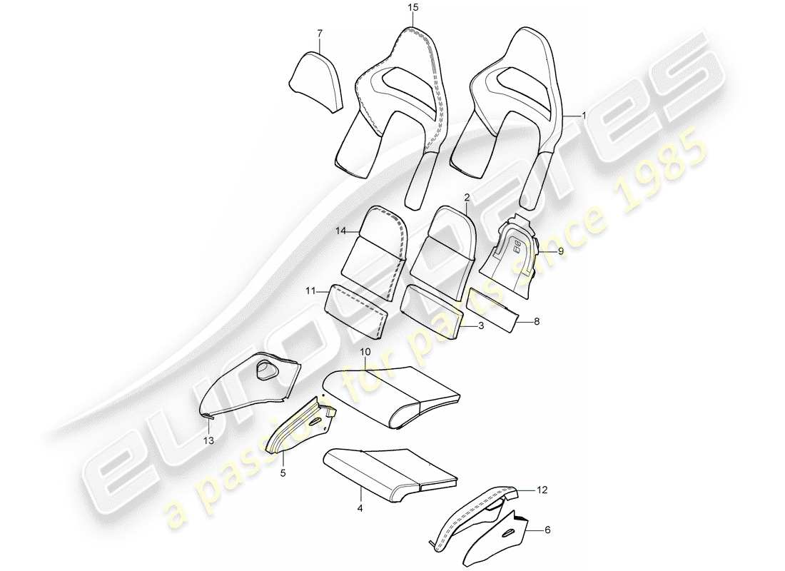 a part diagram from the porsche 997 parts catalogue