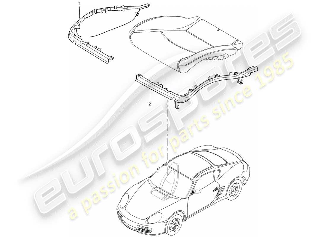 a part diagram from the porsche cayman 987 (2007) parts catalogue