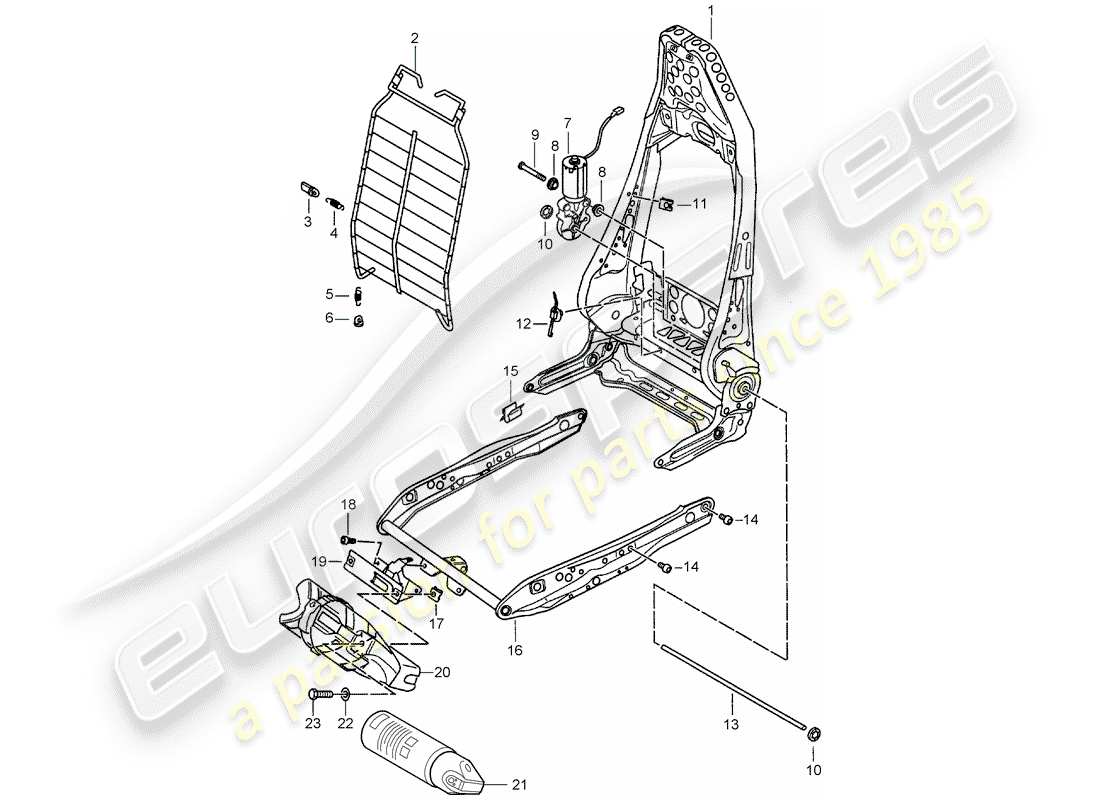 a part diagram from the porsche boxster 986 (2001) parts catalogue