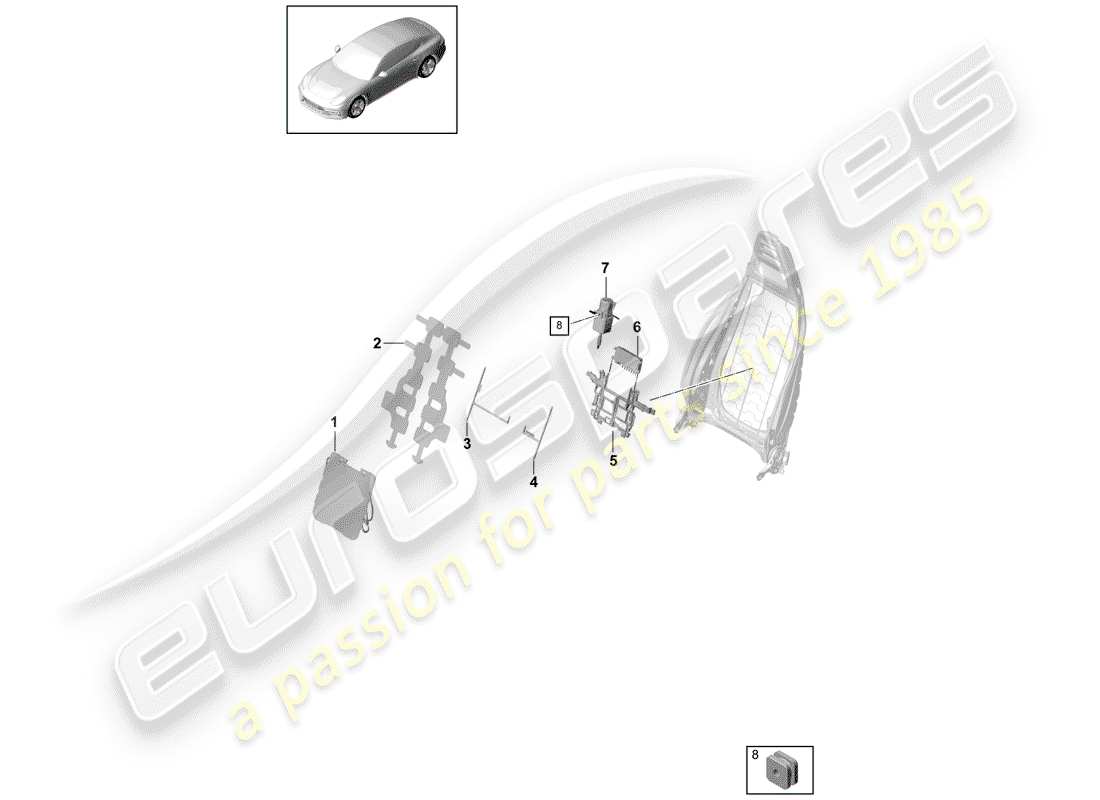 a part diagram from the porsche panamera parts catalogue