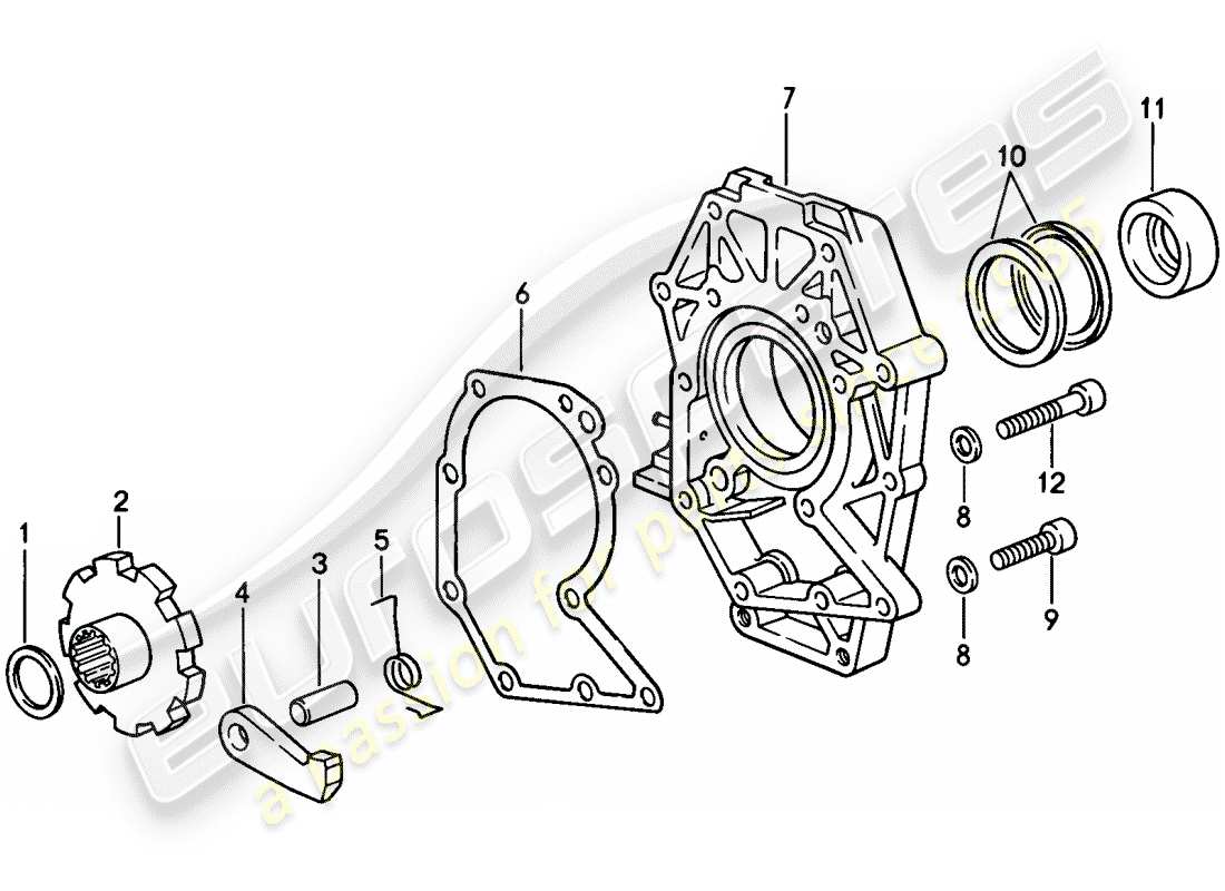 a part diagram from the porsche 928 parts catalogue